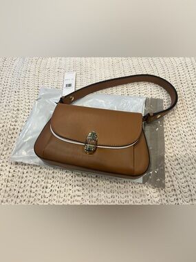 Calvin Klein Caramel Combo Shoulder Bag NWT Brown Tan Handbag